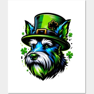 Kerry Blue Terrier in Saint Patrick's Day Celebration Posters and Art